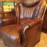 Пример ремонта кресла и дивана из кожи