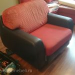 Пример перетяжки дивана и кресла